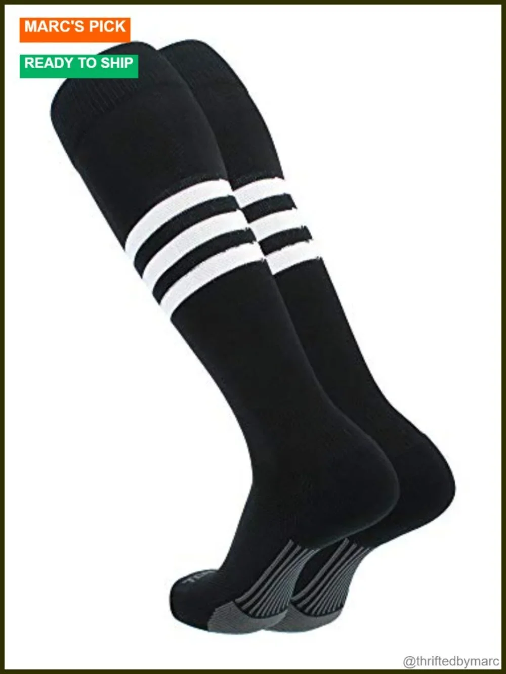 USA Made Over the Calf Striped Baseball & Softball Socks - Youth to Adult
